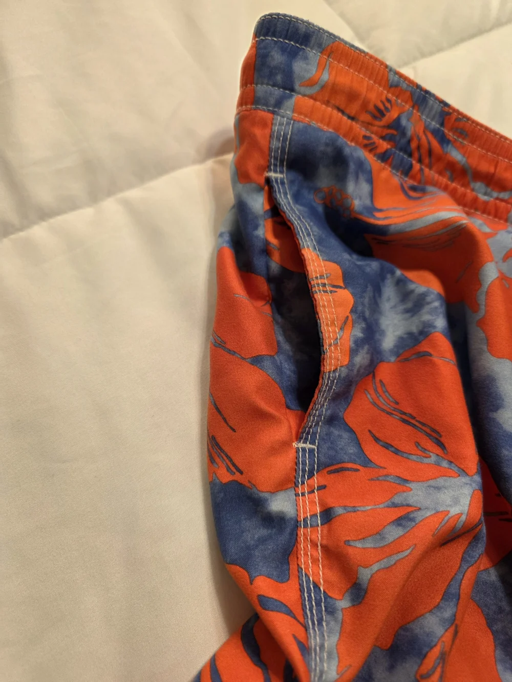 Gapkids Floral Swim Trunks - Orange/Blue